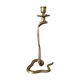 Candlestick mounted on brass cobra
