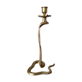 Candlestick mounted on brass cobra