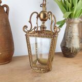 Louis XVI Style Chandelier in Bronze & Polished Glass - H 33 cm