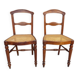 2 chaises cannées