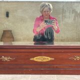 Large Empire Style Mahogany Mirror - H 2m33