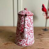Red enamel coffee pot