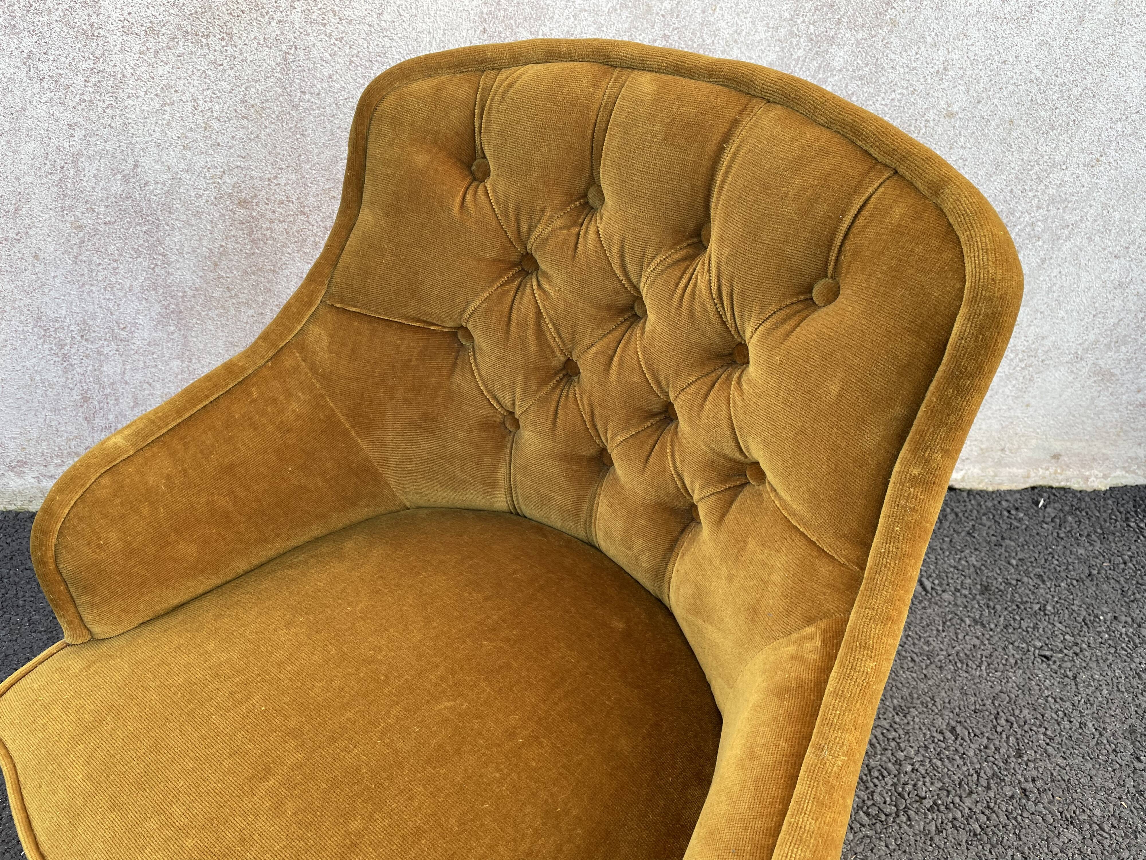 Padded golden yellow velvet toad