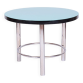 Czech Bauhaus Round Coffee Table in Chrome-Plated Steel, 1930s