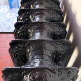 Art Deco freestanding radiator in floral cast iron