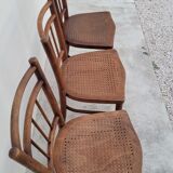 Série de 3 chaises de bistrot signé Thonet ancienne