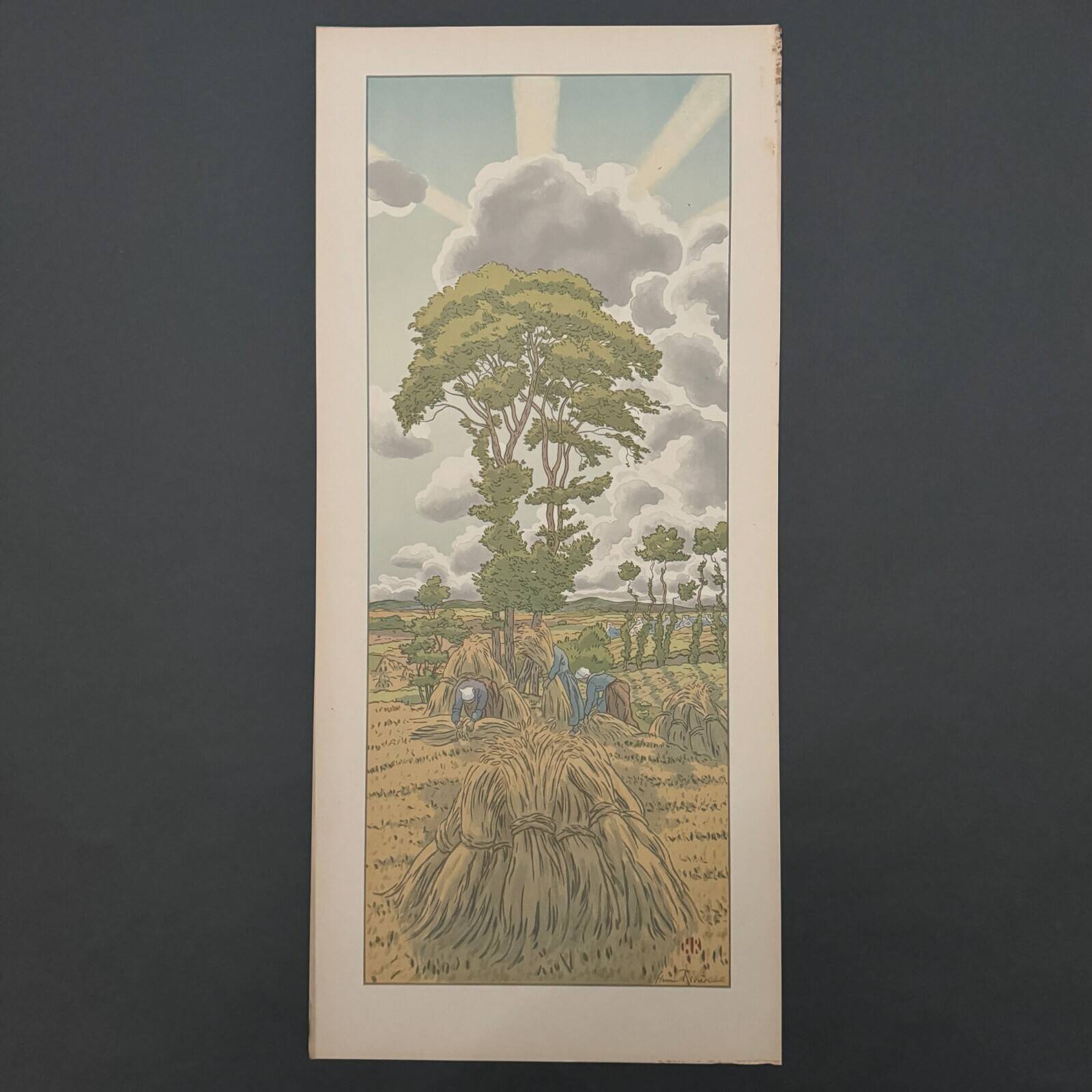 Lithograph by Henri Rivière The Enchantment of the Hours - The Rising Storm