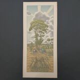 Lithograph by Henri Rivière The Enchantment of the Hours - The Rising Storm