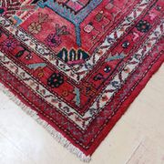 Antique Persian thick wool rug hand knotted 140 x 224 cm