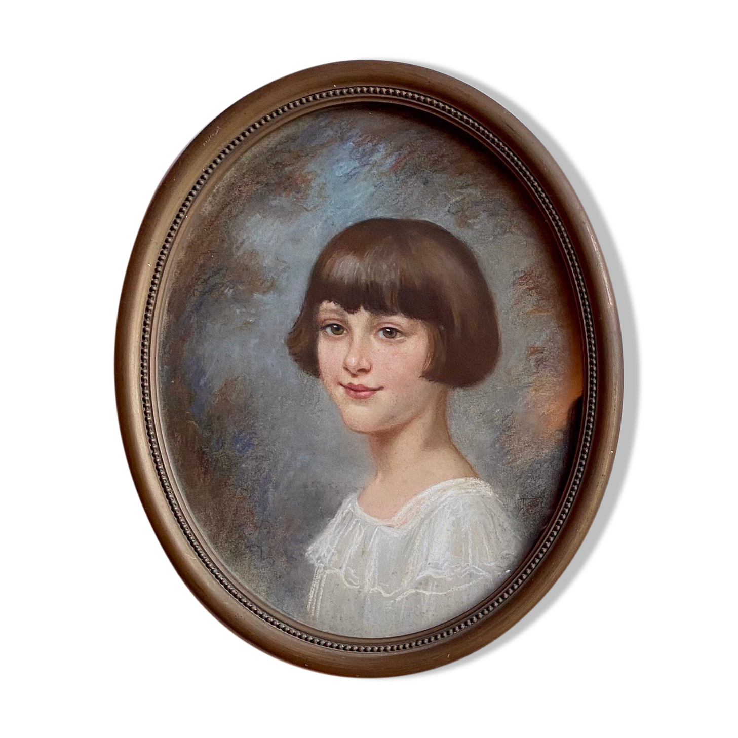 Portrait of a young girl, signed, 20th century