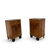 Tables de chevet italiennes élégantes de style art déco des années 1940/1950.