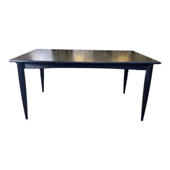 Scandinavian dining table in blackened wood Napoleon III