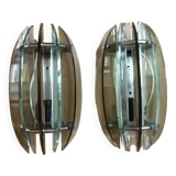 Pair of italy veca wall lights 1970