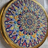 Decorative plate with 24k gold