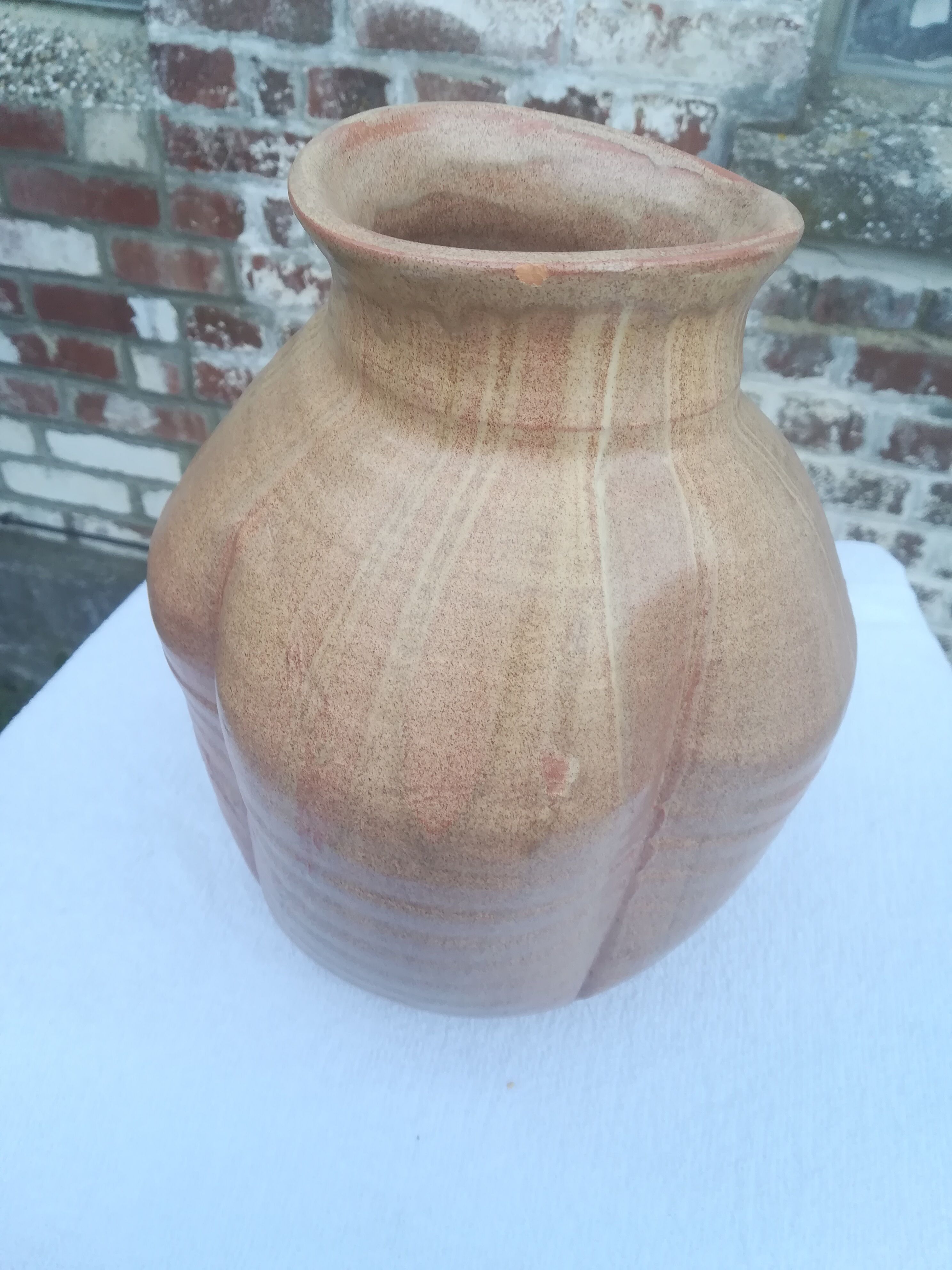 Handmade terracotta vase