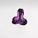 Large Sommerso Vase Murano Violet Blue 34cm