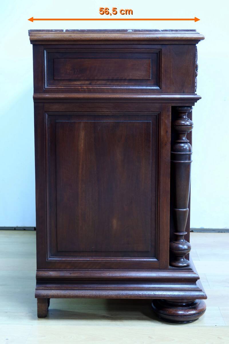 Walnut Commode by P. Guinand-Leglas, Renaissance style – 1920