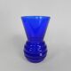 Art Deco vase with ribbed base, cobalt blue, 1930s