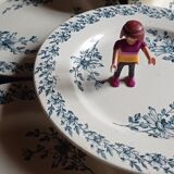 Set of eight plates earth of iron