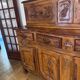 Carved solid walnut sliding buffet – Louis XV style