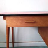 Vintage children's desk Baumann wood and formica 50s