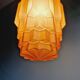 Art Deco Skyscraper type pendant lamp in amber glass, 1920s-30s