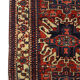 Antique Persian Carpet Handwoven Tribal Deep Red Wool Area Rug- 140x190cm
