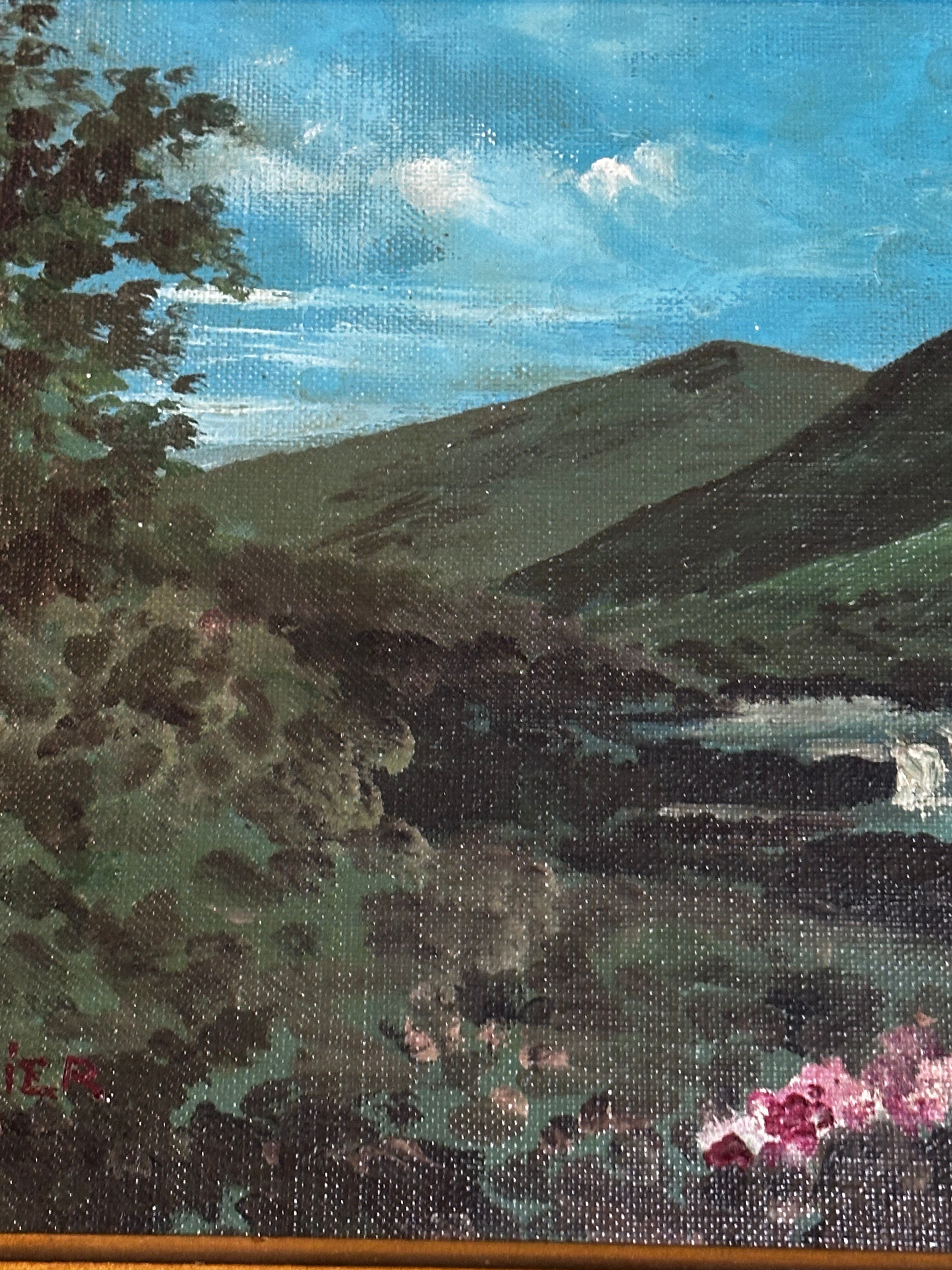 Eugène Mannessier - École de Paris - Paysage Montagne en été - Huile s