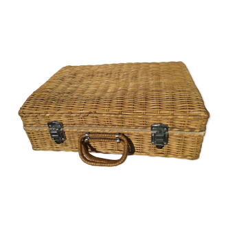 Natural wicker case 30x40cm inner fabric