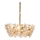 Petite suspension en laiton doré et verre cristal incrustée par Palwa, Allemagne, années 1970