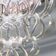 Art Deco Half-Moon Wall Light/Hot Water Bottle in Glass & Metal Links