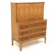 Secrétaire scandinave en orme, Swedish modern, Suède, 1940