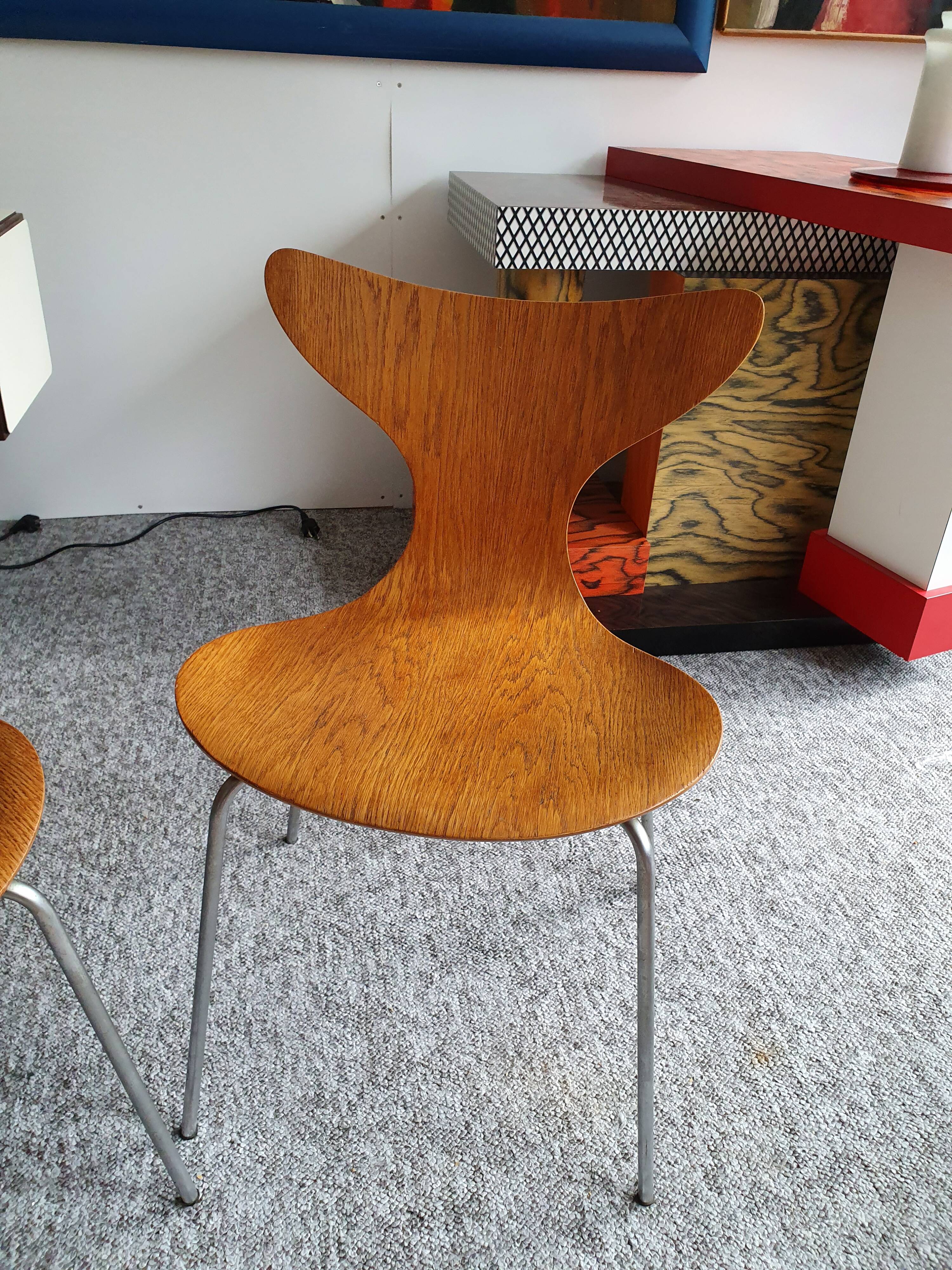 Pair 2 seagull chairs by Arne Jacobsen for Fritz Hansen