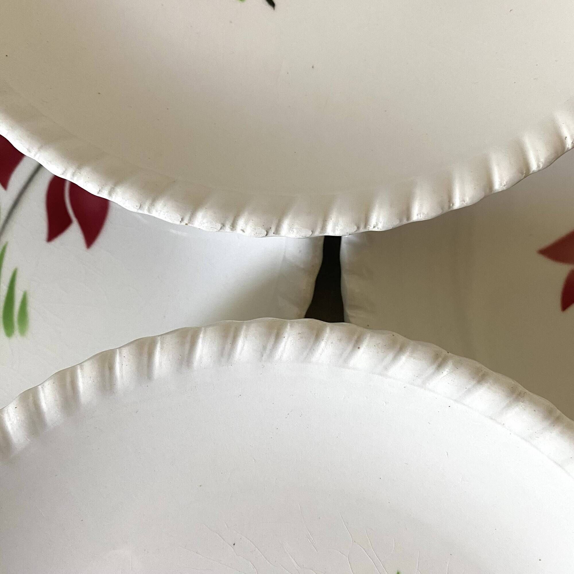 Porcelain dessert plates, Luneville Badonviller, tulip decor