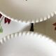 Porcelain dessert plates, Luneville Badonviller, tulip decor