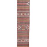 Vintage Turkish rug from Oushak, handwoven 75x353 cm