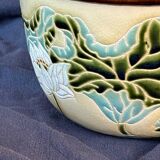 Old glazed ceramic cache pot