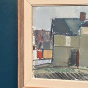 Original Swedish Oil on Canvas – “Sage House” by Gustav‑Adolf Johansson – Signed – Vintage & Framed