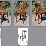 Mix 5 bistro chairs including Baumann 30s