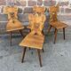 4 Alsatian chairs renaissance 1950 in carved oak
