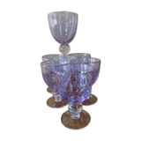 Set 6 handmade blown glasses. Maginific!!!