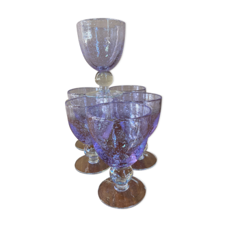 Set 6 handmade blown glasses. Maginific!!!