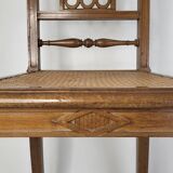 Chaise en bois et cannage