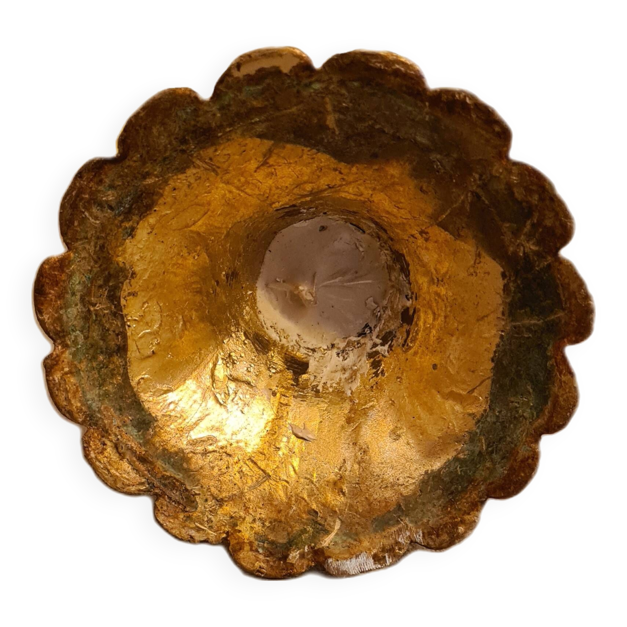 Opaline Vase On Bronze Base, Early 20th Century.