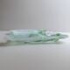 Plateau en verre de Murano vintage avec des tourbillons verts et blancs - Verre italien fait main, milieu du siècle années 1970