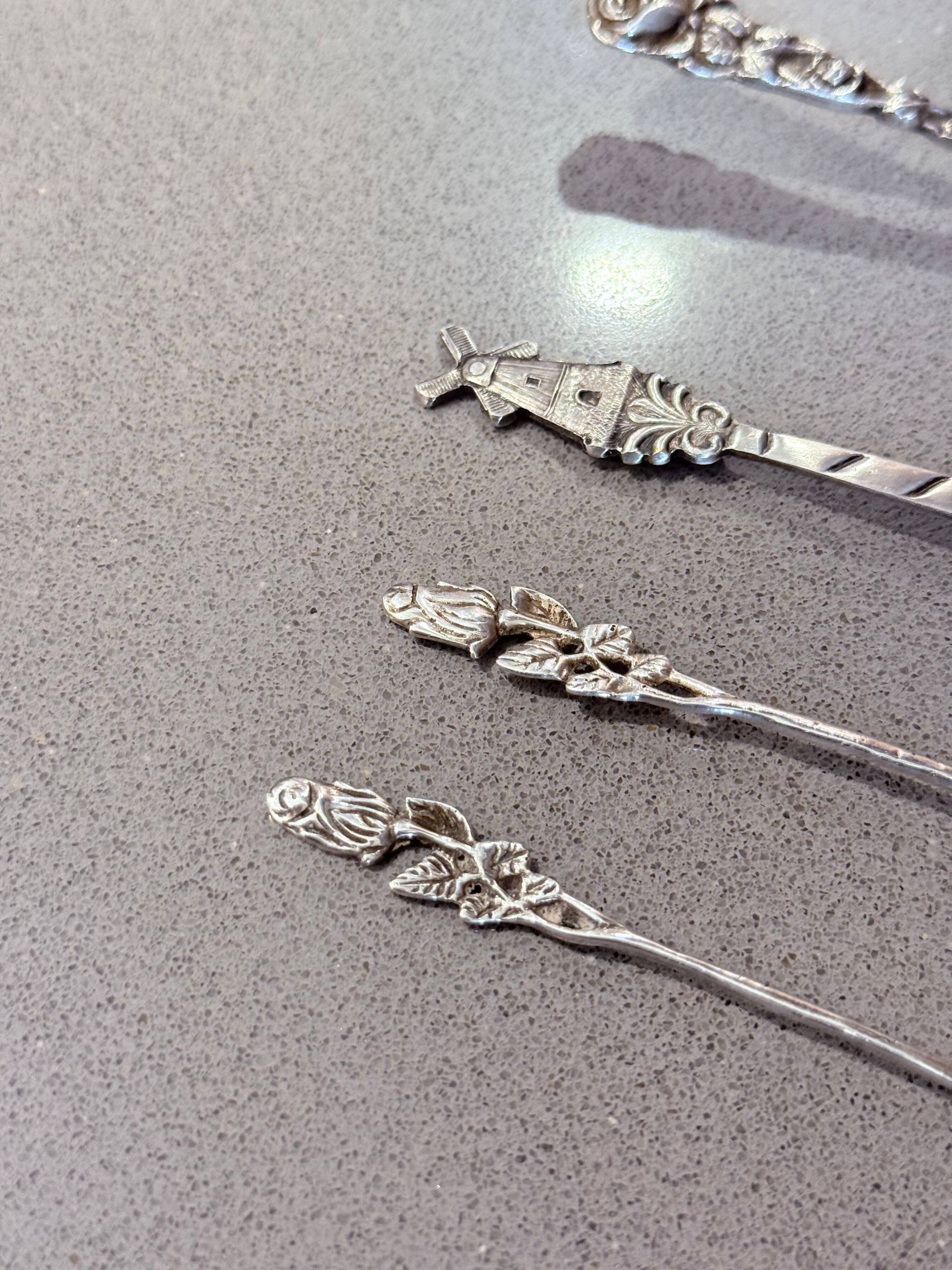 Antique Swedish Sterling Silver Hors d'Oeuvre and Dessert Serving Set, 1949