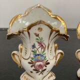 Paire de vases de mariée porcelaine XIXeme