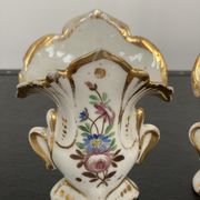 Pair of porcelain wedding vases XIXth