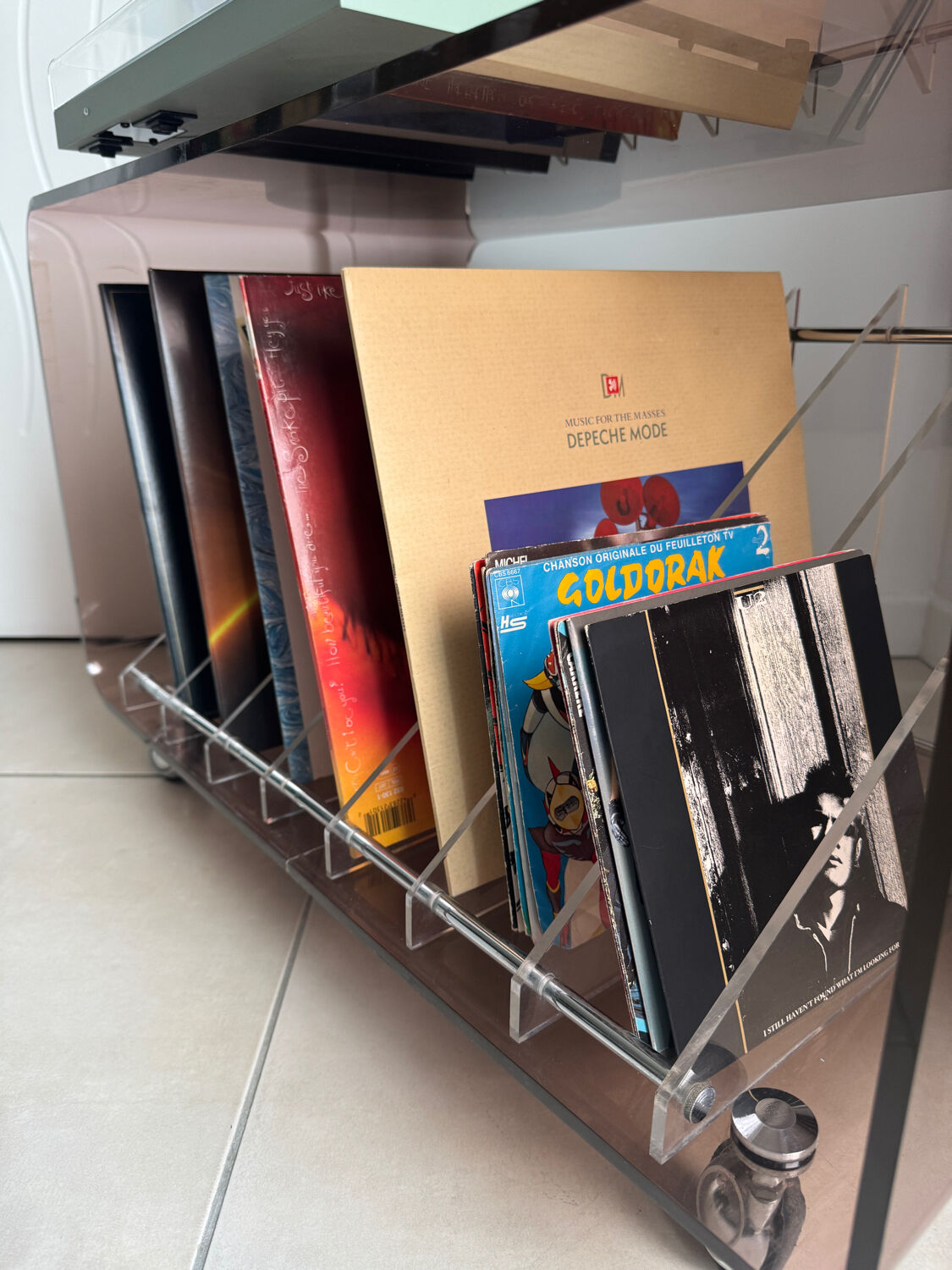 Vintage M. Dumas Roche Bobois coffee table/vinyl record cabinet