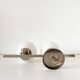 Chrome-plated metal wall light with opaline globes, 1970s